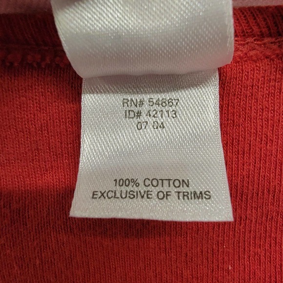 Vintage‎ Victoria’s Secret Red Long Pajama Shirt Size Large Sleepwear - Picture 3 of 10